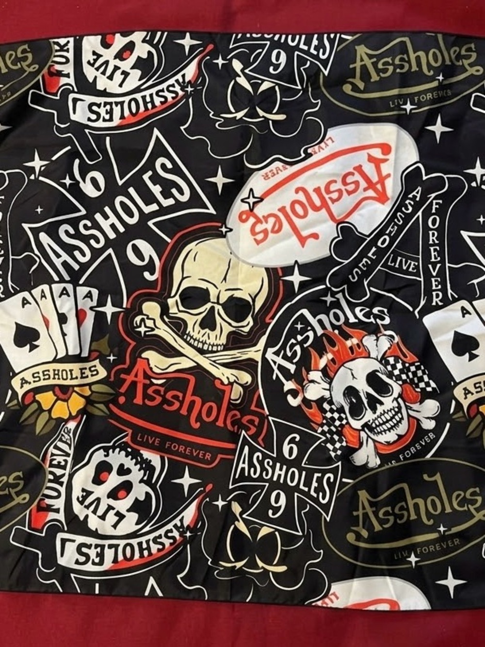 Assholes Live Forever ALF Tattoo Flash Print Bandana / Neck Scarf